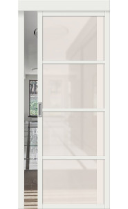 Межкомнатная дверь Твигги-11.3, со стеклом, цвет White Matt