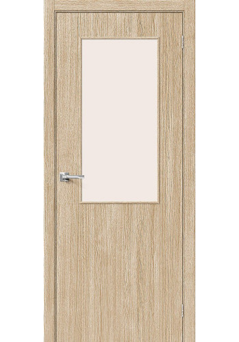 Межкомнатная дверь Гост-7, со стеклом, цвет БелДуб
